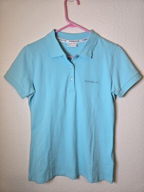Porsche Polo shirt Womens Small Driver's Selection Cotton Logo